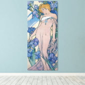 Iris (vier Blume), Alphonse Mucha Leinwanddruck (Insitu (Holzboden))