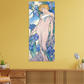 Iris (vier Blume), Alphonse Mucha Leinwanddruck (Insitu (Wohnzimmer))