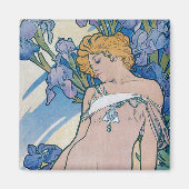 Iris (vier Blume), Alphonse Mucha Magnet (Vorne)
