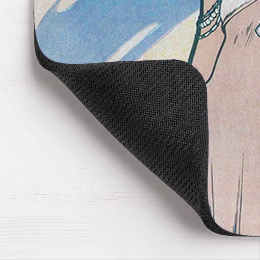 Iris (vier Blume), Alphonse Mucha Mousepad (Ecke)