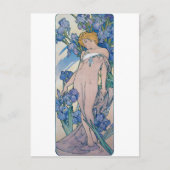 Iris (vier Blume), Alphonse Mucha Postkarte (Vorderseite)