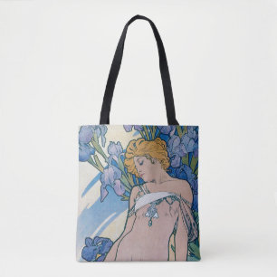 Iris (vier Blume), Alphonse Mucha Tasche