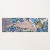 Iris (vier Blume), Alphonse Mucha Yogamatte (Rückseite (Horizontal))