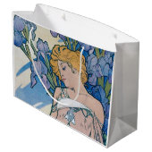 Iris (Vier Blumen), Alphonse Mucha Große Geschenktüte (Rückseite Schrägansicht)