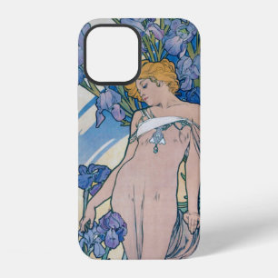 Iris (Vier Blumen), Alphonse Mucha iPhone 12 Hülle
