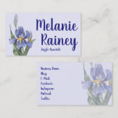 Iris Visitenkarte (Vorne/Hinten)