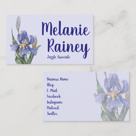 Iris Visitenkarte (Vorne/Hinten)