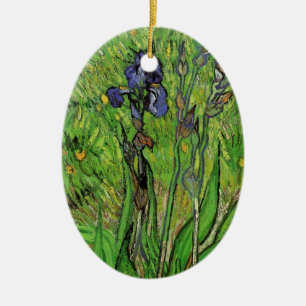 Iris von Vincent van Gogh, Blume im Vintagen Garte Keramikornament