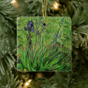 Iris von Vincent van Gogh, Vintage Garden Fine Art Keramikornament