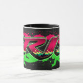 Iris Vorname Name Graffiti red green Tasse (Zentrum)