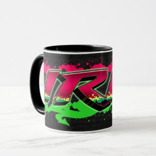 Iris Vorname Name Graffiti red green Tasse