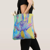 Iris Watercolor Blue Blume Floral Tote Bag Tasche (Von Nahem)