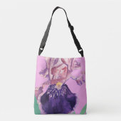 Iris Watercolor Lila Tasche (Rückseite)