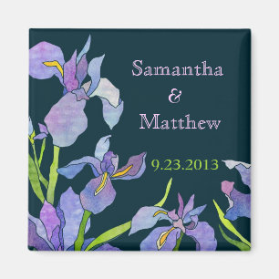 Iris Wedding Save the Date Magnet