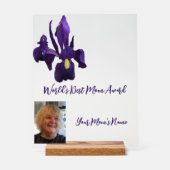 Iris: Weltniveau für beste Mama Acrylschild (Vorderseite)