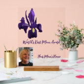 Iris: Weltniveau für beste Mama Acrylschild (Hochzeit)