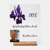 Iris: Weltniveau für beste Mama Acrylschild (Vorderseite)