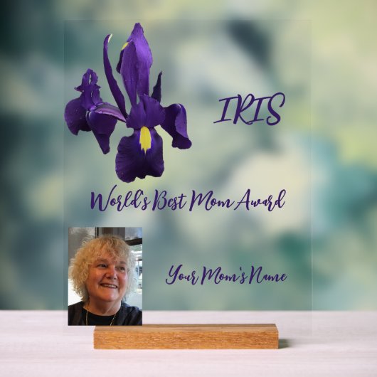 Iris: Weltniveau für beste Mama Acrylschild (Neutral)
