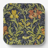 Iris William Morris Muster Pappteller (Vorderseite)