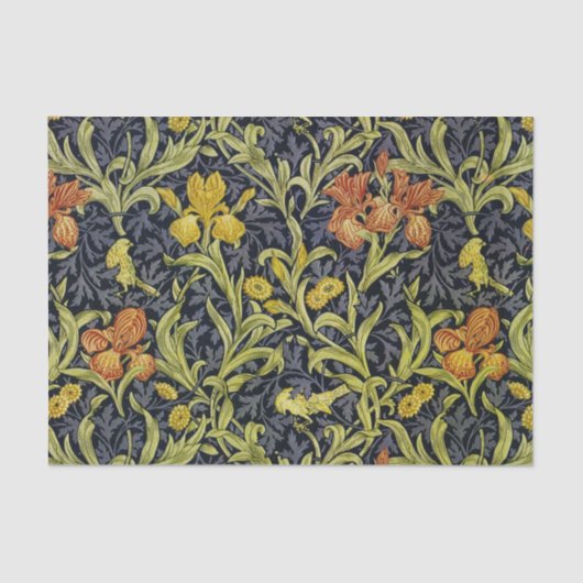 Iris William Morris Pattern Tissue Paper Seidenpapier (Vorderseite)