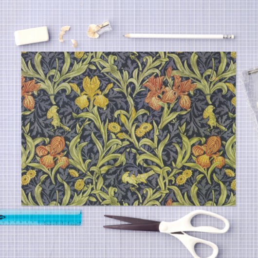 Iris William Morris Pattern Tissue Paper Seidenpapier (Handwerk)