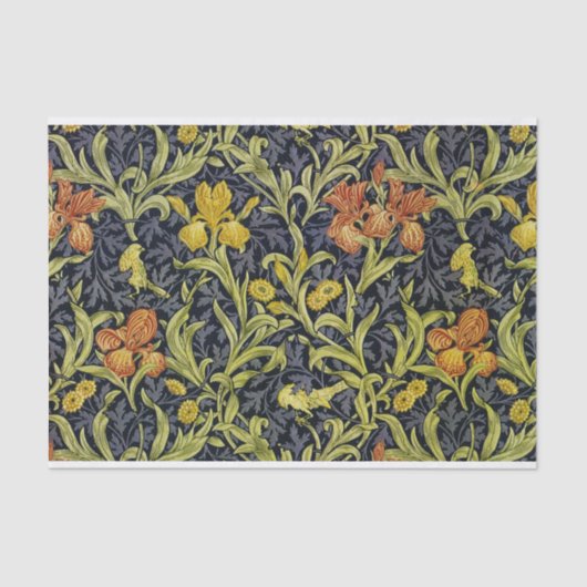 Iris William Morris Pattern Tissue Paper Seidenpapier (Vorderseite)