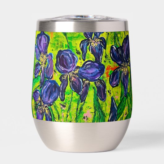 Iris Wine Tumbler warm oder kalt (Vorderseite)
