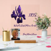 Iris World's Best Mama Award Acrylschild (Hochzeit)