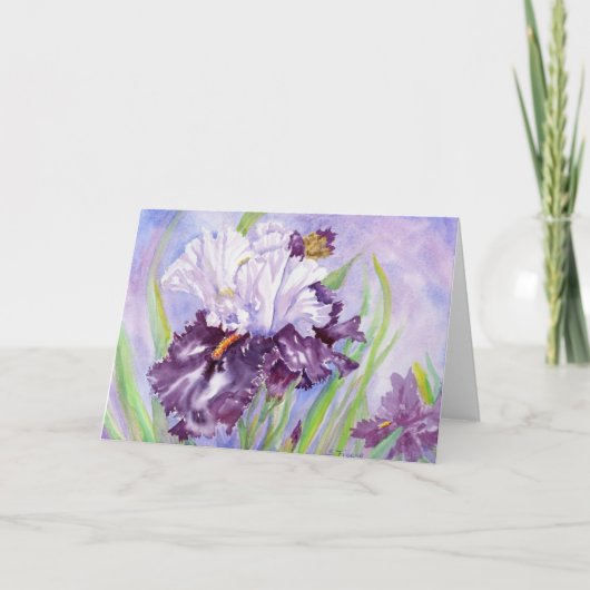 Iris XII Blank Notecard Dankeskarte (Vorderseite)