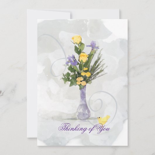 Iris & Yellow Roses Denken Sie an Sie (Vorderseite)