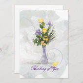 Iris & Yellow Roses Denken Sie an Sie (Vorne/Hinten)