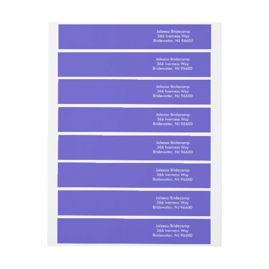 Iris zeitgenössische Farbe Rundum-Adressaufkleber (Bogen)