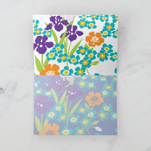 Irisblauer japanischer Irislesekarte Karte (Innenseite)