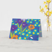 Irisblauer japanischer Irislesekarte Karte (Gelbe Blume)