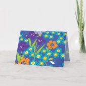 Irisblauer japanischer Irislesekarte Karte (Vorderseite)