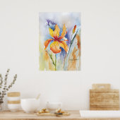 Irisblüte Poster (Küche)