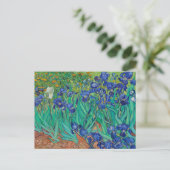 Irisch 1889 von Vincent Van Gogh Fine Art Blume Postkarte (Stehend Vorderseite)