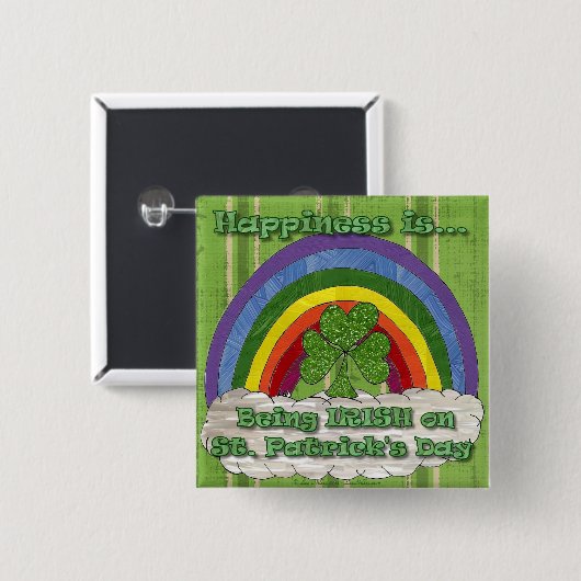 Irisch am St. Patrick's Day Button (Vorne & Hinten)
