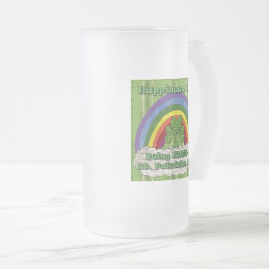 Irisch am St. Patrick's Day Mattglas Bierglas (VorderseiteRechts)