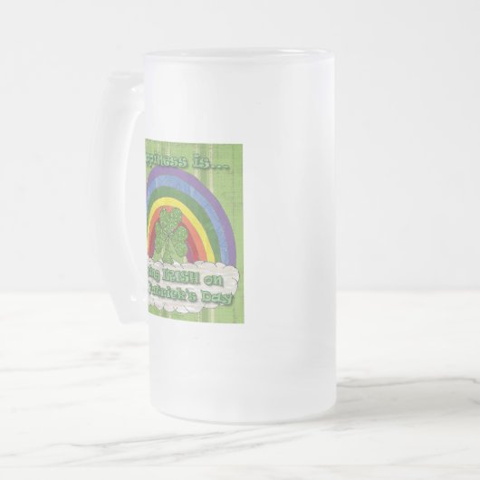 Irisch am St. Patrick's Day Mattglas Bierglas (Vorderseite Links)