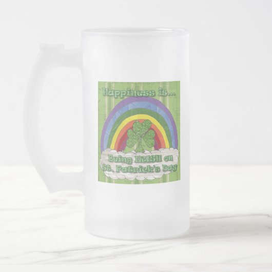 Irisch am St. Patrick's Day Mattglas Bierglas (Links)