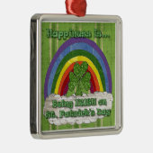 Irisch am St. Patrick's Day Silbernes Ornament (Rechts)
