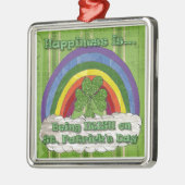 Irisch am St. Patrick's Day Silbernes Ornament (Links)