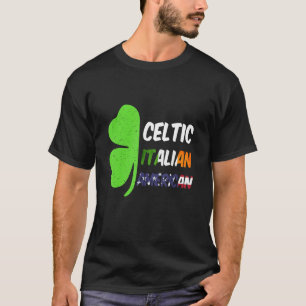 Irisch-amerikanische Flagge und Kleeblatt St Patri T-Shirt