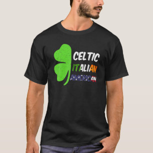 Irisch-amerikanische Flagge und Kleeblatt St Patri T-Shirt