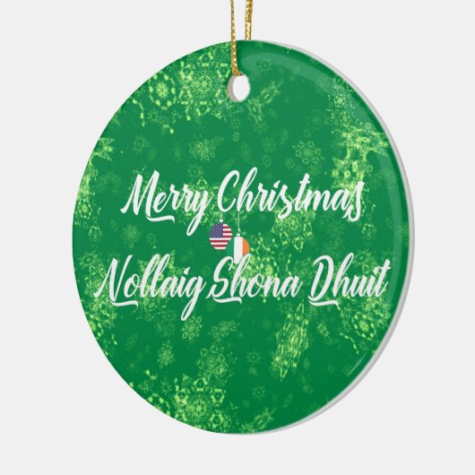 irisch-amerikanische zweisprachige Dekoration, gäl Keramik Ornament (Links)
