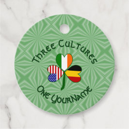 Irisch-amerikanisches Kleeblatt-Flag Personalisier Geschenkanhänger