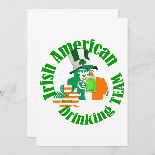Irisch-amerikanisches Trinkteam (Vorne/Hinten)