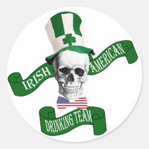 Irisch-amerikanisches Trinkteam Runder Aufkleber