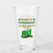Irisch anfällig für Shenanigans Glas (Vorderseite)